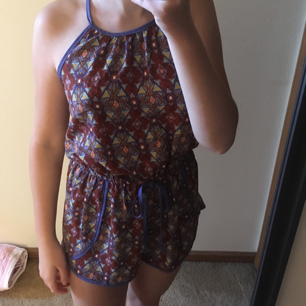 Colorful Summer Print Romper